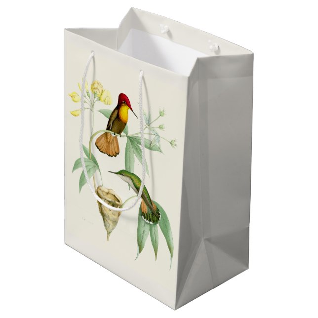 Bolsa De Regalo Mediana Bolso floral del regalo de la jerarquía de las (Angulo reverso)