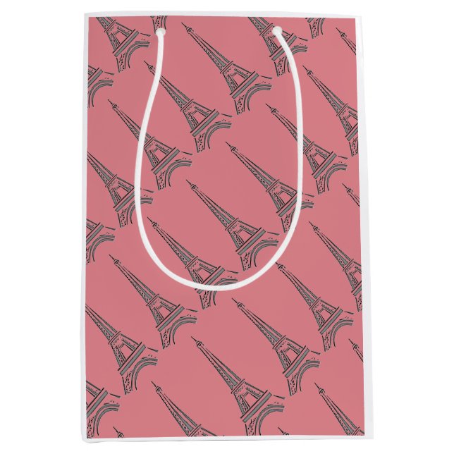 Bolsa De Regalo Mediana Bolso francés del regalo del fiesta del tema de (Anverso)