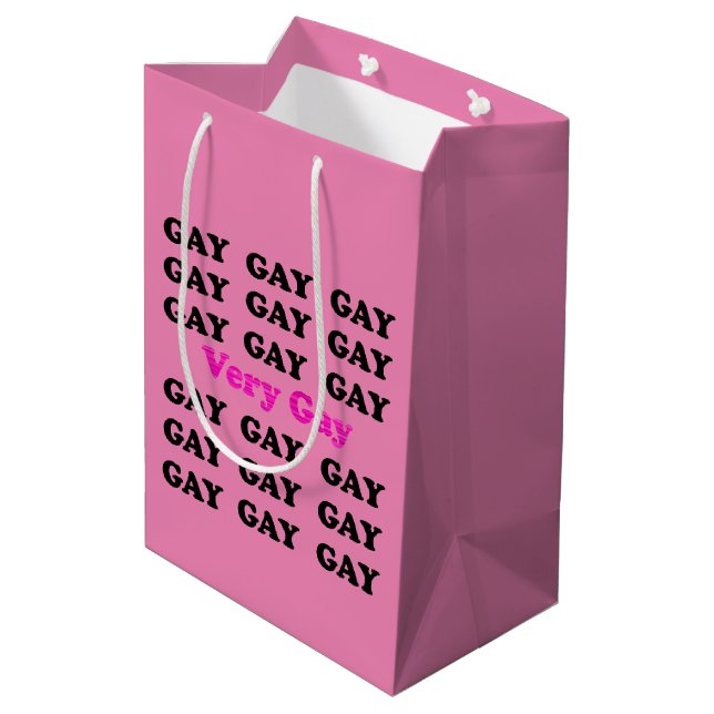 Bolsa De Regalo Mediana Bolso muy gay del regalo (Angulo reverso)