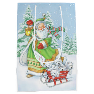 Bolsa De Regalo Mediana Bolso "ruido alegre" del regalo del navidad de