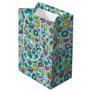 Bolsa De Regalo Mediana Bolso totalmente lindo del regalo de los Doodles