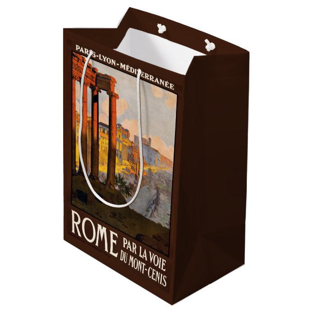 Bolsa De Regalo Mediana Bolsos del regalo del viaje del vintage de Roma (Angulo reverso)