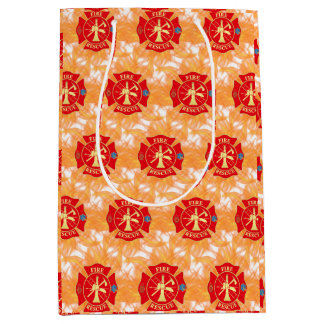 Bolsa De Regalo Mediana Bombero Rescate Contra Incendios Cruz de Malta Fue