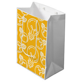 Bolsa De Regalo Mediana Bombillas de luz ideas modernas emprendedor blanco