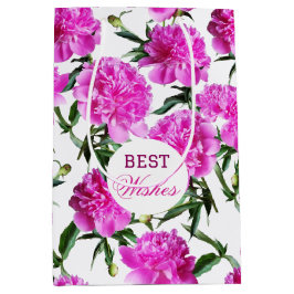Bolsa De Regalo Mediana Bonitas Peonies.