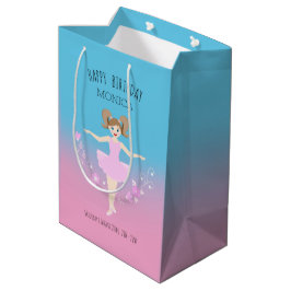 Bolsa De Regalo Mediana Bonito Ballerina chica Fiesta de cumpleaños