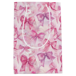Bolsa De Regalo Mediana Bonito En Bocos De Acuarela Rosa