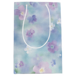 Bolsa De Regalo Mediana Bonito Lavanda Flores Blancas Ducha Bridal