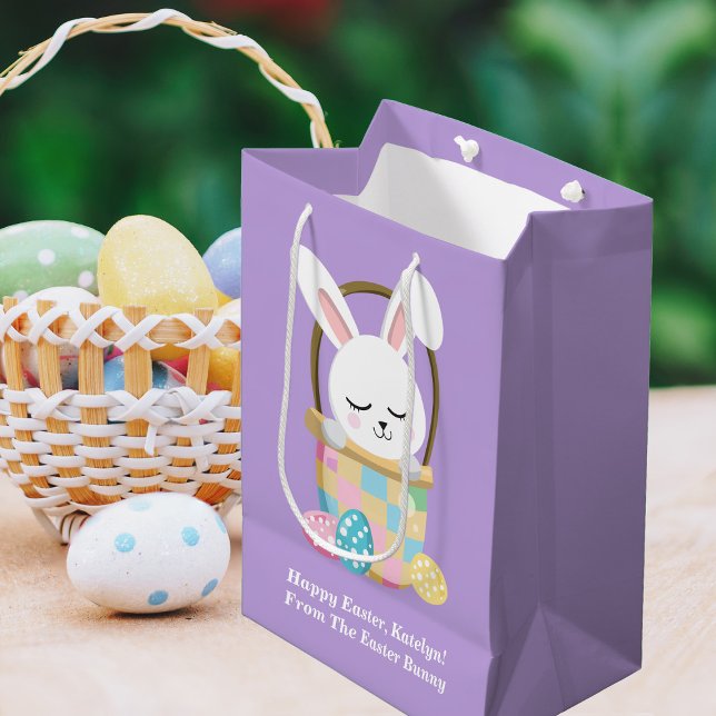 Bolsa De Regalo Mediana Bonito Niños Personalizables Conejitos de Pascua (Subido por el creador)