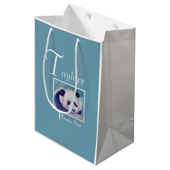 Bolsa De Regalo Mediana Bonito Panda Bear (Angulo Anverso)