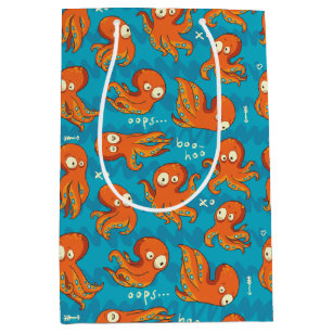 Bolsa De Regalo Mediana Boo Octopus burro Naranja niños ropa y decoración