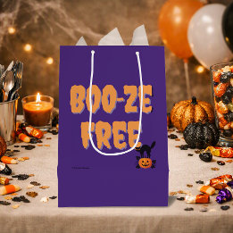 Bolsa De Regalo Mediana Boo‑ze Free | Fiesta de Halloween Sobria