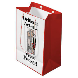 Bolsa De Regalo Mediana Boodpecker Bird Funny Birthday