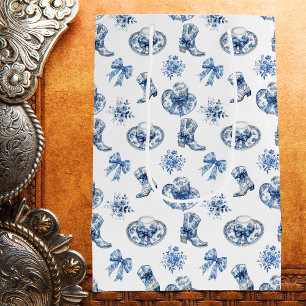 Bolsa De Regalo Mediana Boots contra la lechona azul blanca ardea Chinoise