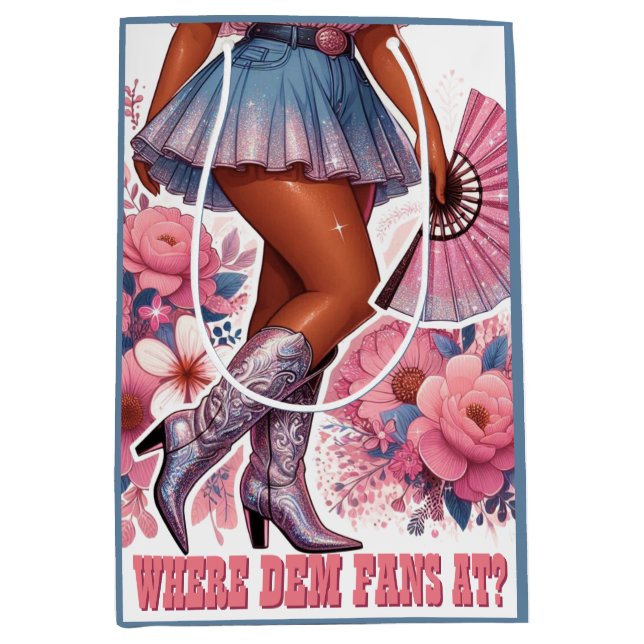 Bolsa De Regalo Mediana Boots en la gallina de los glam occidental subterr (Anverso)