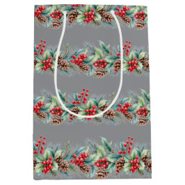 Bolsa De Regalo Mediana Borde Rústico de Acuarela