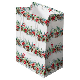 Bolsa De Regalo Mediana Borde Rústico de Acuarela