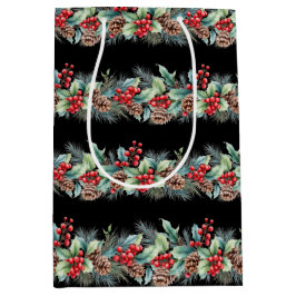 Bolsa De Regalo Mediana Borde Rústico de Acuarela