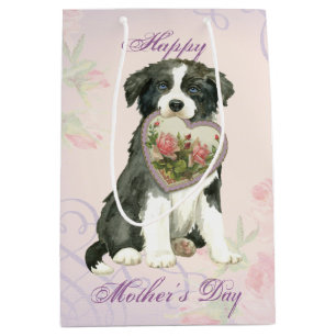 Bolsa De Regalo Mediana Border Collie Heart Mom