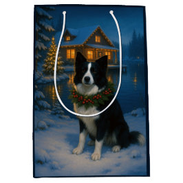 Bolsa De Regalo Mediana Border Collie Holiday 