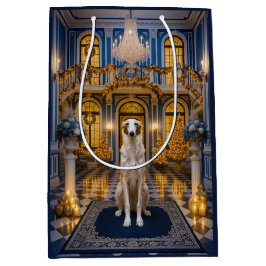 Bolsa De Regalo Mediana Borzoi Holiday Card