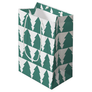 Bolsa De Regalo Mediana Bosque de árbol de Navidad