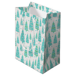 Bolsa De Regalo Mediana Bosque de árboles de Navidad Pastel