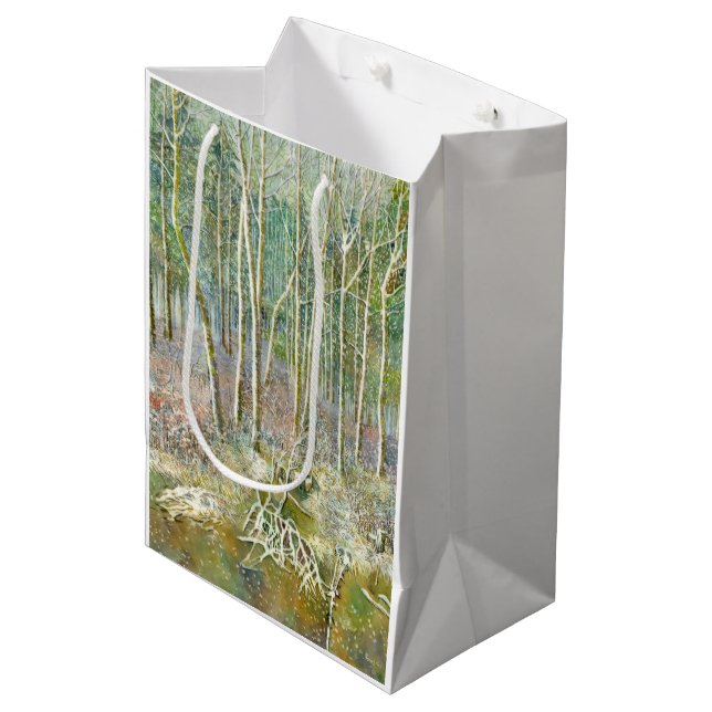Bolsa De Regalo Mediana bosque de invierno (Angulo Anverso)