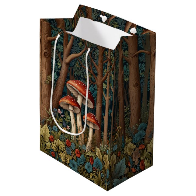 Bolsa De Regalo Mediana Bosque de setas retro elegante (Angulo Anverso)