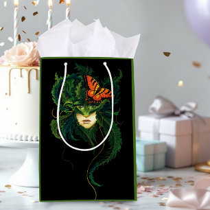Bolsa De Regalo Mediana Bosque Encantador Dríade Mujer Mariposa Fantasía