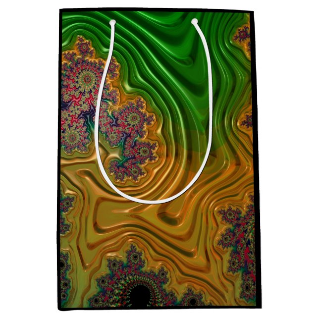 Bolsa De Regalo Mediana Bosque fractal (Anverso)