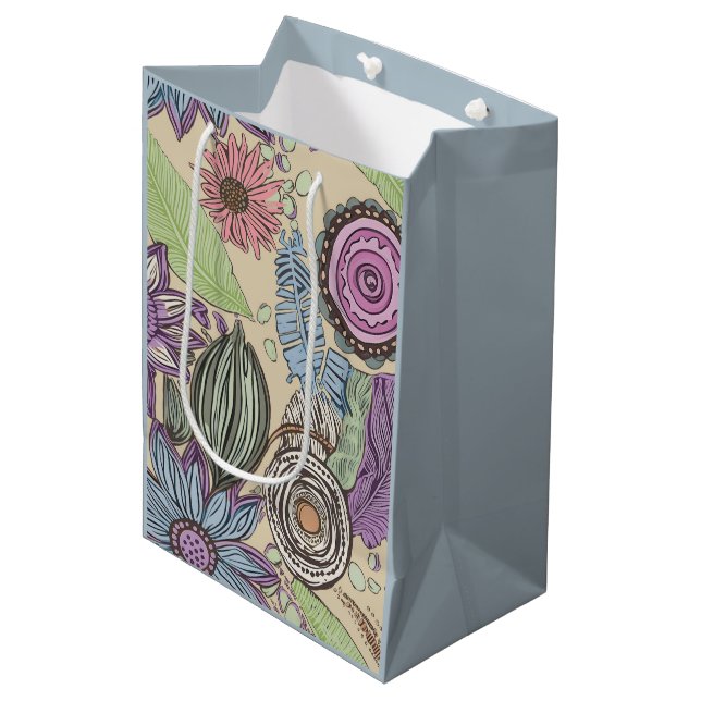 Bolsa De Regalo Mediana Botanical Bliss (Angulo Anverso)