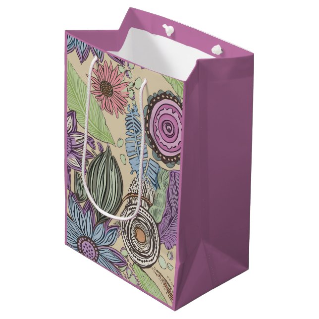 Bolsa De Regalo Mediana Botanical Bliss (Angulo Anverso)