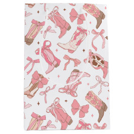 Bolsa De Regalo Mediana Botas de Rodeo Rosas del Oeste con Lazos para Desp