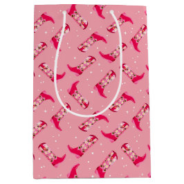 Bolsa De Regalo Mediana Botas de vaquero y flores