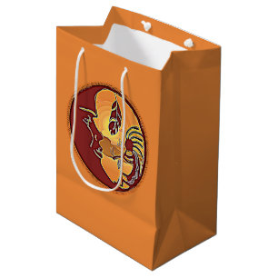 Bolsa De Regalo Mediana Botón de paisaje - Pluma de la luna de Kokopelli 1