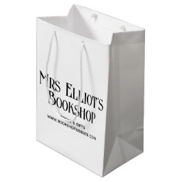 Bolsa De Regalo Mediana Boutique Business Black & White Modern Simple