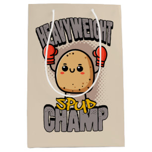 Bolsa De Regalo Mediana Boxeo de Patata Campeón Peso Pesado Spud