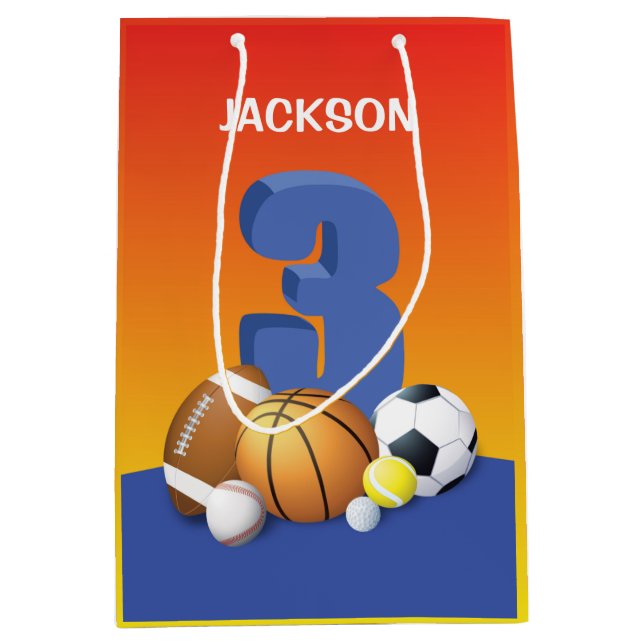 Bolsa De Regalo Mediana Boy 3.ᵉʳ Balls Deportiva (Anverso)