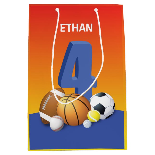 Bolsa De Regalo Mediana Boy 4.º Balls Deportiva (Anverso)