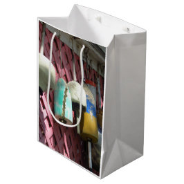 Bolsa De Regalo Mediana Boyas de bogavante en el Entramado Rosado - Viñedo