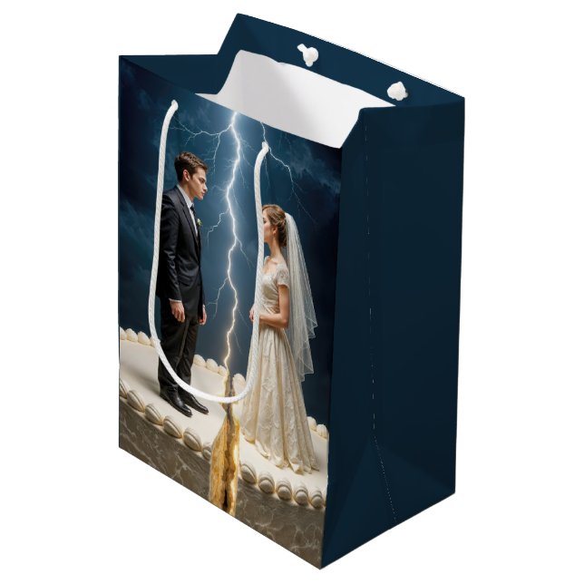 Bolsa De Regalo Mediana Bride and Groom Divorce Cake (Angulo Anverso)
