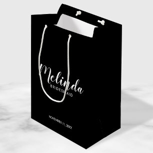 Bolsa De Regalo Mediana Bridesmaids personalizadas de escritura moderna