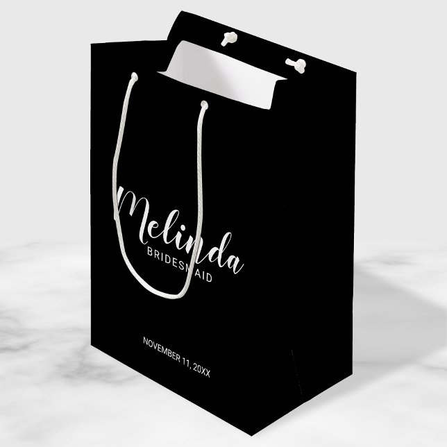 Bolsa De Regalo Mediana Bridesmaids personalizadas de escritura moderna (Subido por el creador)