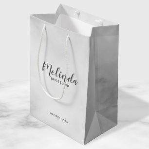 Bolsa De Regalo Mediana Bridesmaids personalizadas de escritura moderna