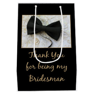 Bolsa De Regalo Mediana Bridesman gracias