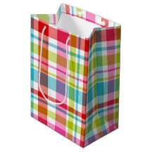 Bright Rainbow Plaid Checkered Pattern