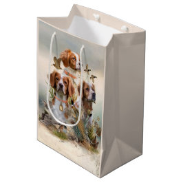 Bolsa De Regalo Mediana Brittany Spaniel, pasión por las aves