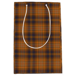 Bolsa De Regalo Mediana Bronze Brown Checkered Elegered