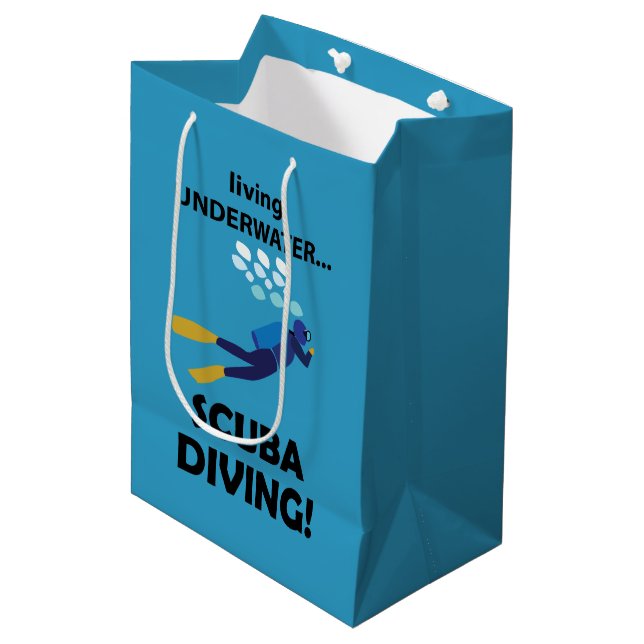 Bolsa De Regalo Mediana Buceo Scuba Vida Subacuática Buceo (Angulo Anverso)